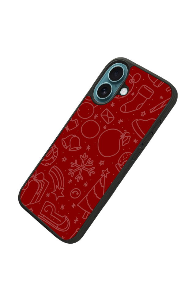 iPhone 16 Uyumlu Yilbasi Christmas Tasarımlı Glossy Premium Kılıf