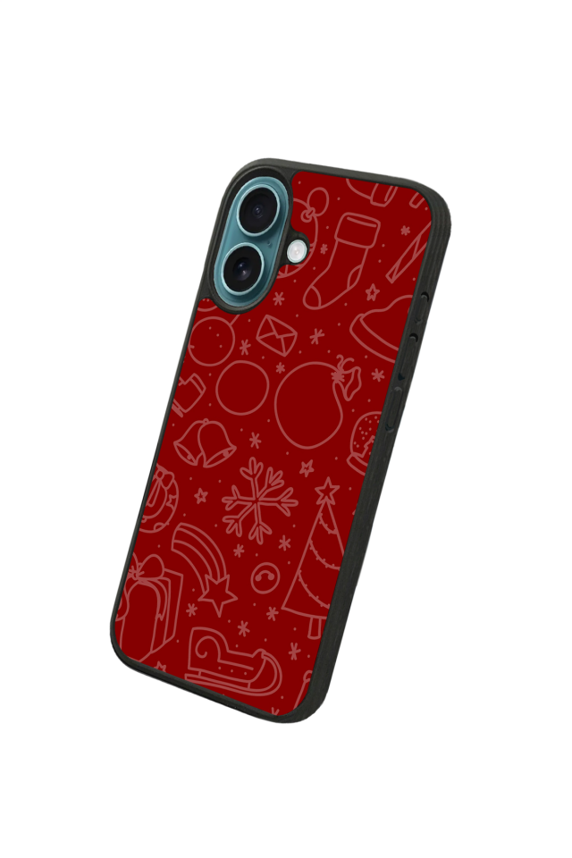 iPhone 16 Uyumlu Yilbasi Christmas Tasarımlı Glossy Premium Kılıf