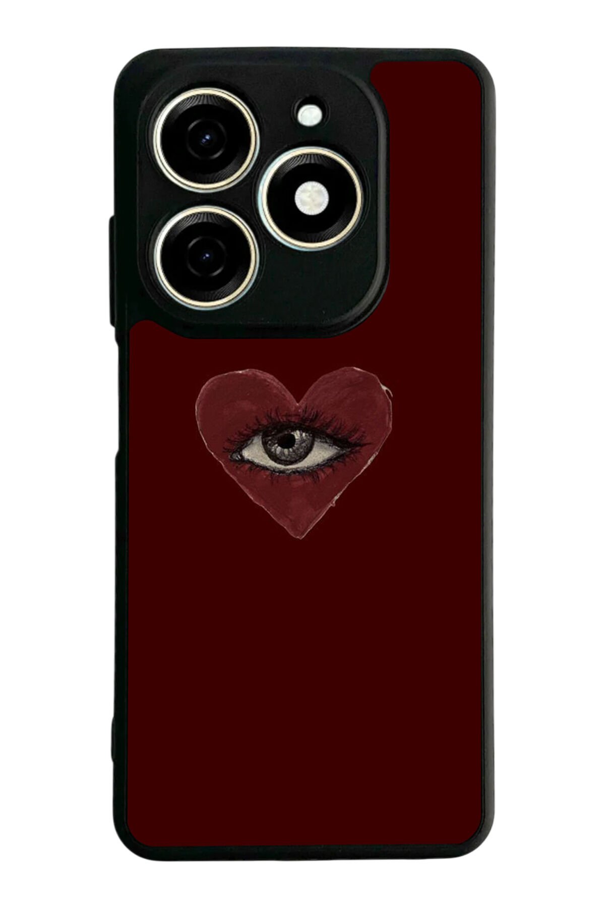 Tecno Spark 20/20C Uyumlu Kalp Love Tasarımlı Glossy Premium Kılıf