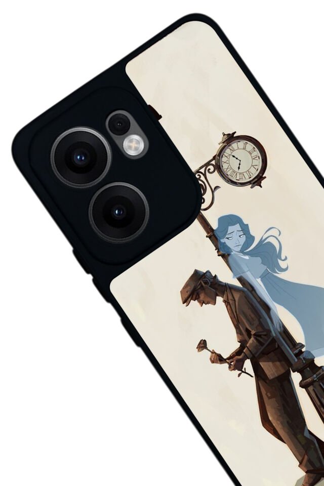 Oppo Reno 13F Uyumlu Kalp Love Tasarımlı Glossy Premium Kılıf