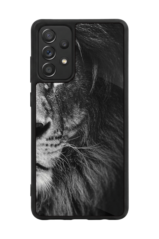 Samsung Galaxy A72 Uyumlu Aslan Tasarımlı Glossy Premium Kılıf