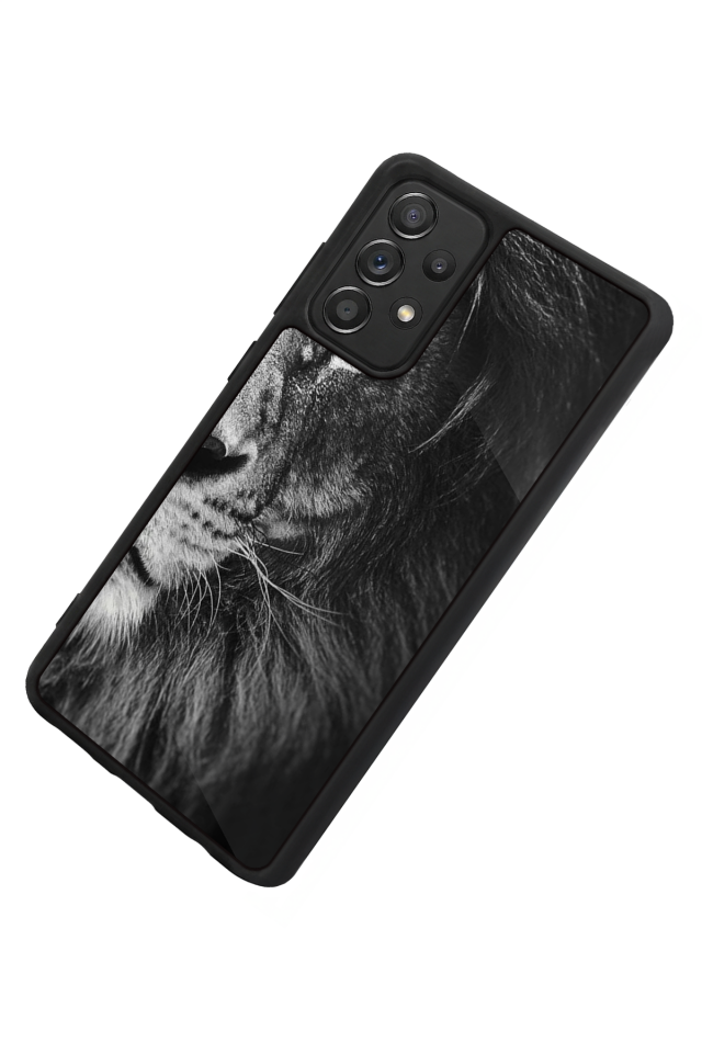 Samsung Galaxy A72 Uyumlu Aslan Tasarımlı Glossy Premium Kılıf