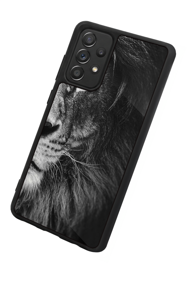 Samsung Galaxy A72 Uyumlu Aslan Tasarımlı Glossy Premium Kılıf