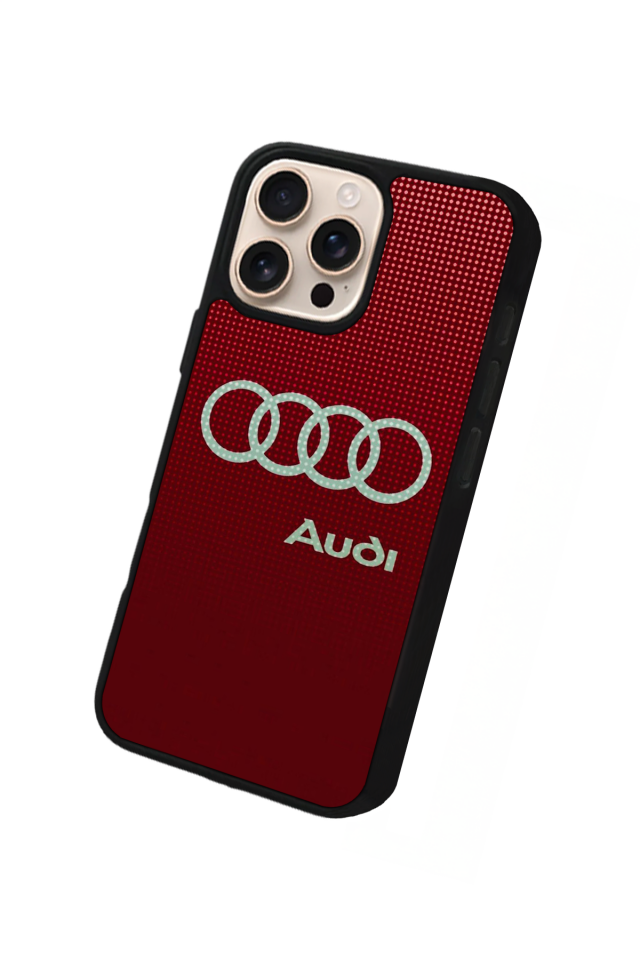 iPhone 16 Pro Uyumlu Audi Tasarımlı Glossy Premium Kılıf