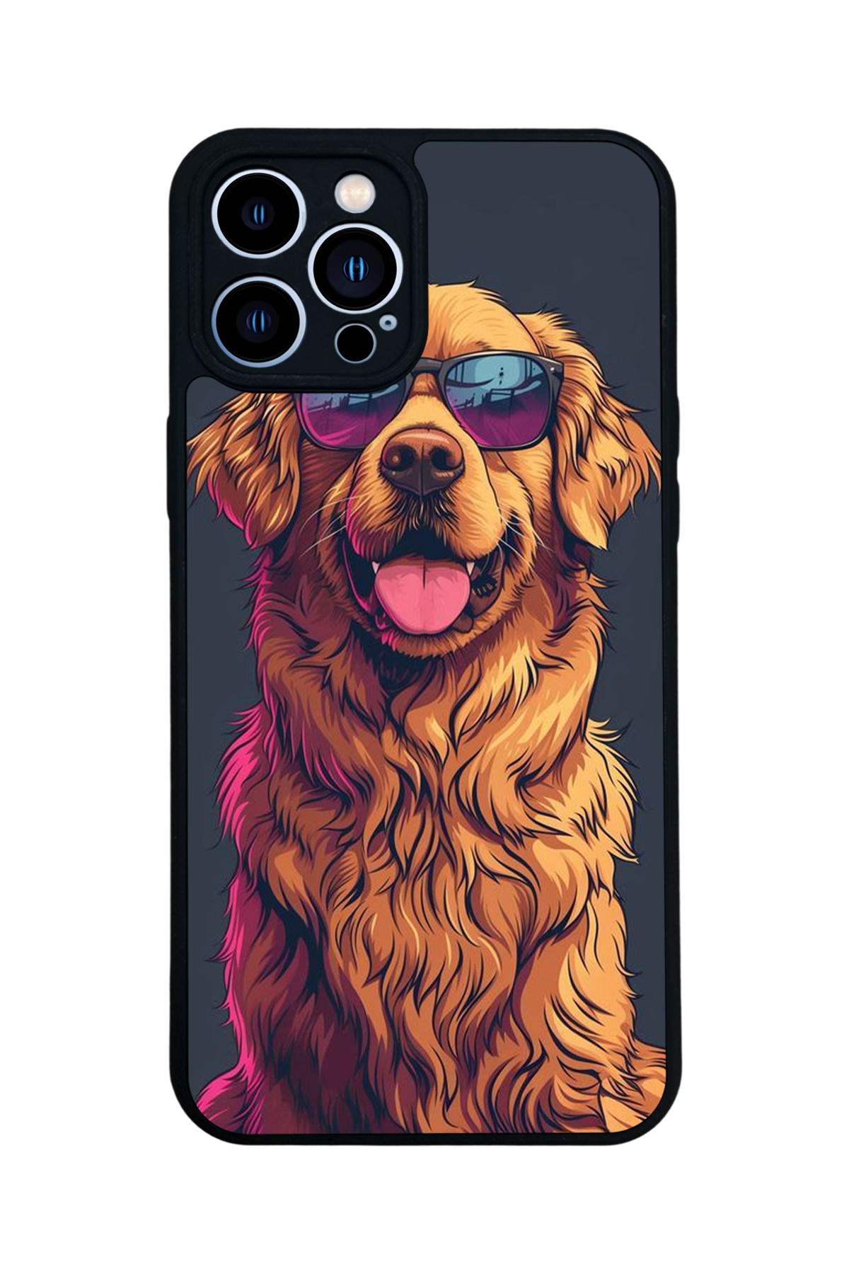 iPhone 13 Pro Max Uyumlu Golden Kopek Tasarımlı Glossy Premium Kılıf