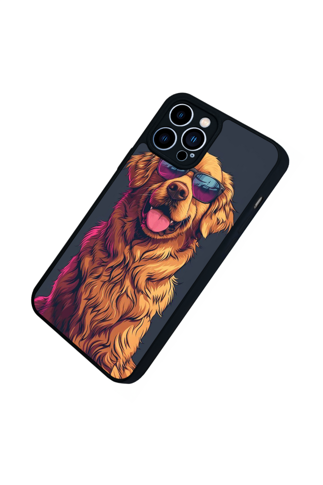iPhone 13 Pro Max Uyumlu Golden Kopek Tasarımlı Glossy Premium Kılıf
