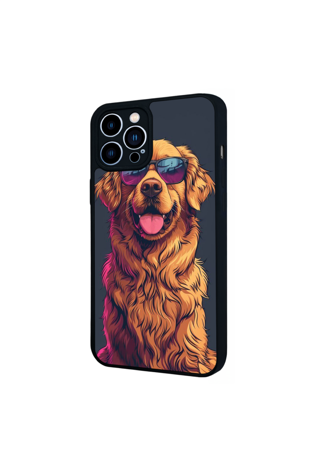 iPhone 13 Pro Max Uyumlu Golden Kopek Tasarımlı Glossy Premium Kılıf