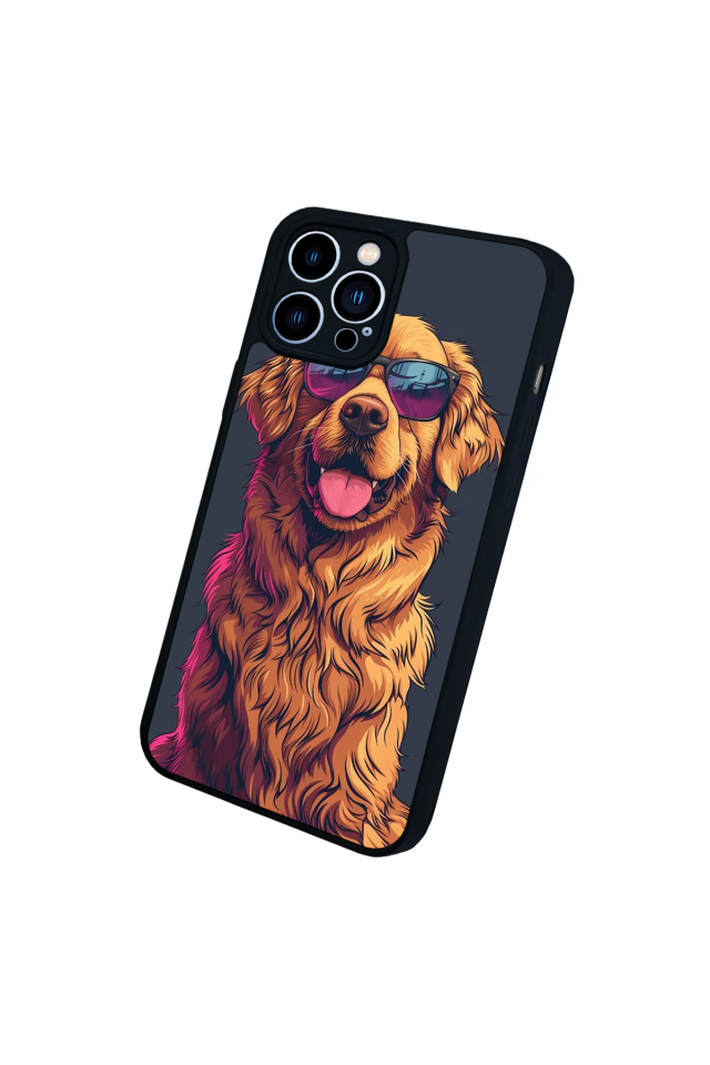 iPhone 13 Pro Max Uyumlu Golden Kopek Tasarımlı Glossy Premium Kılıf