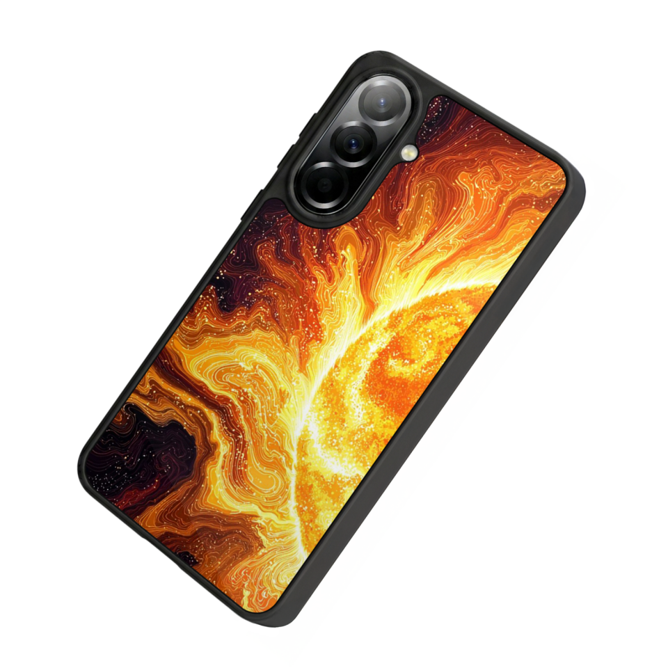 Samsung Galaxy A57 Uyumlu Güneş Tasarımlı Glossy Premium Kılıf