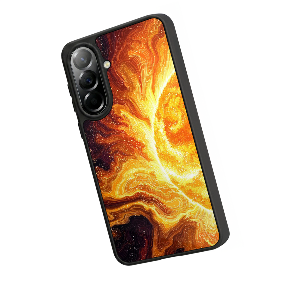 Samsung Galaxy A57 Uyumlu Güneş Tasarımlı Glossy Premium Kılıf