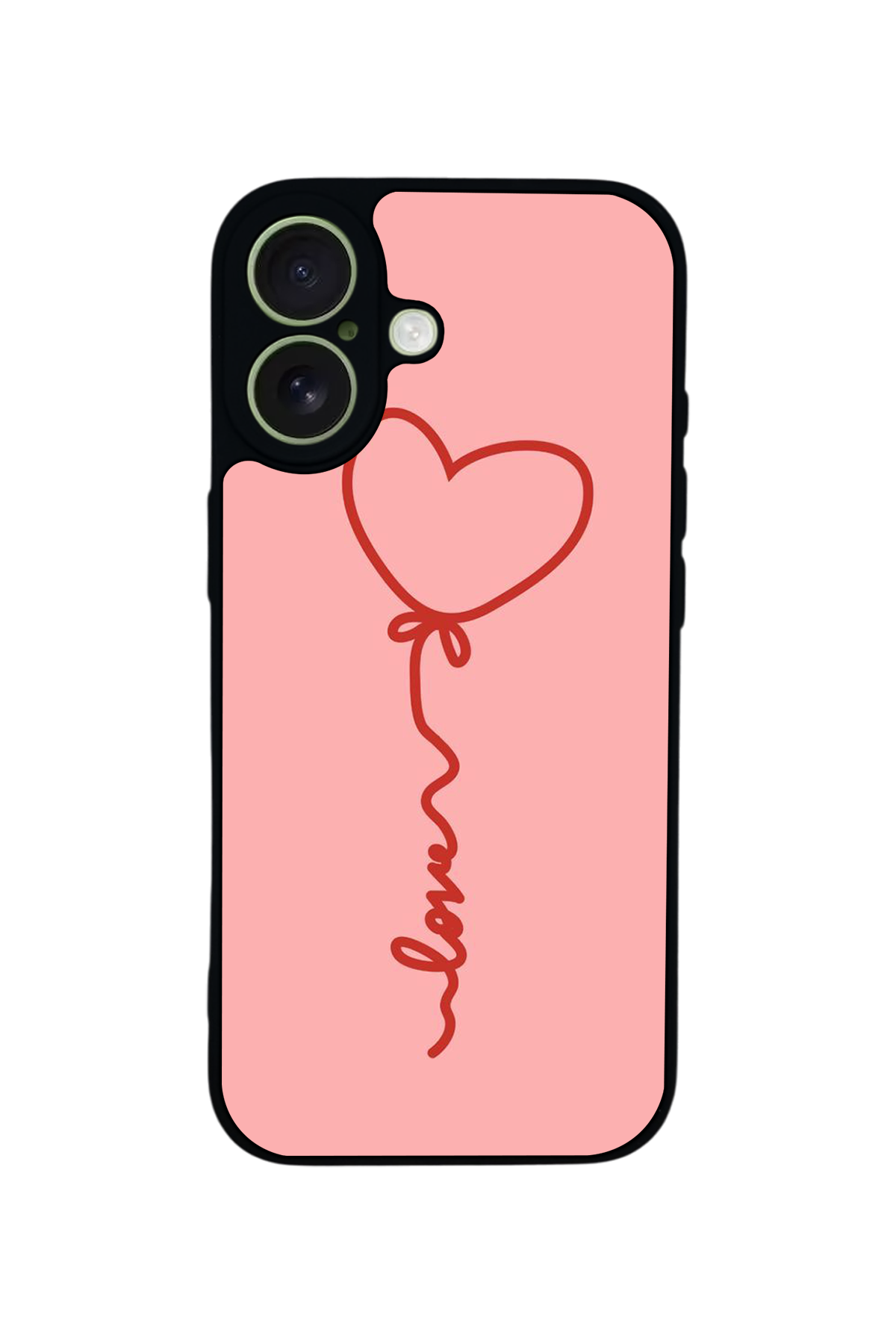 iPhone 17 Uyumlu Kalp Love Tasarımlı Glossy Premium Kılıf