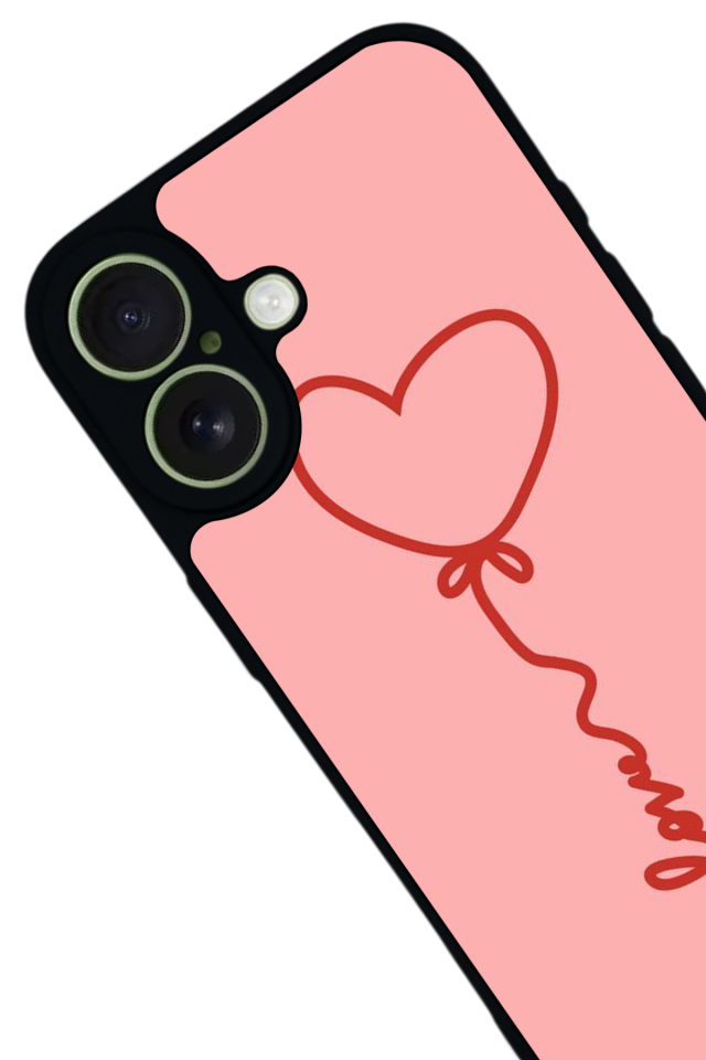 iPhone 17 Uyumlu Kalp Love Tasarımlı Glossy Premium Kılıf