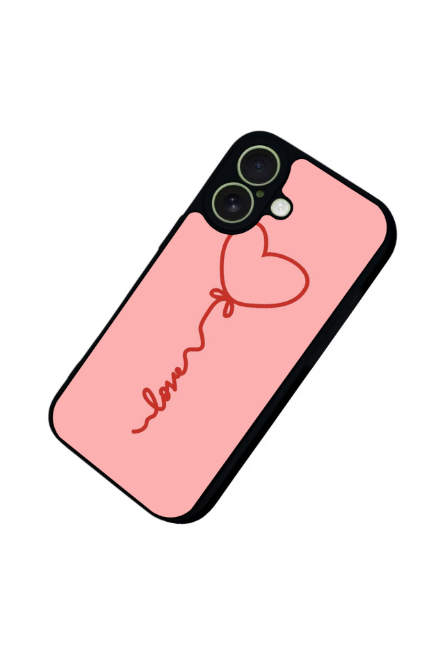 iPhone 17 Uyumlu Kalp Love Tasarımlı Glossy Premium Kılıf