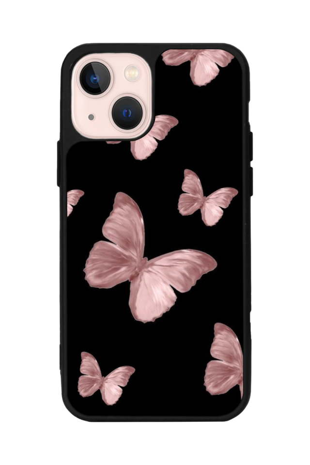 iPhone 13/14 Uyumlu Kelebek Tasarımlı Glossy Premium Kılıf