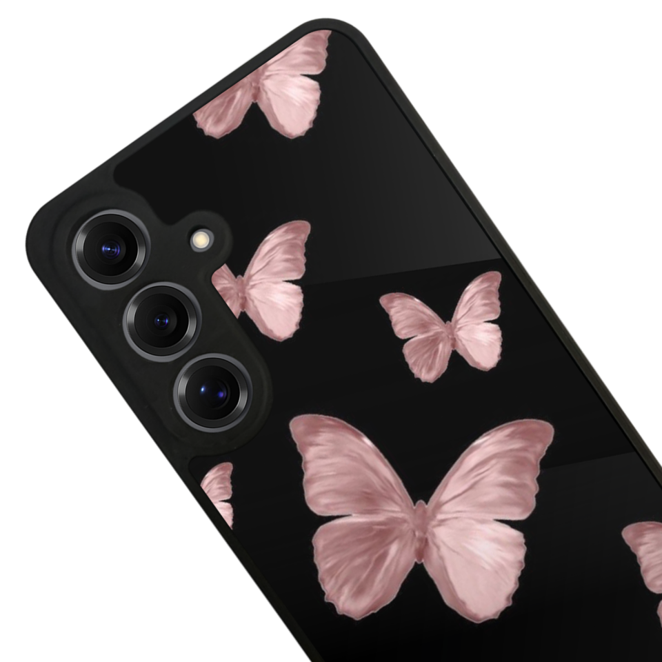 Samsung Galaxy S25 Uyumlu Kelebek Tasarımlı Glossy Premium Kılıf