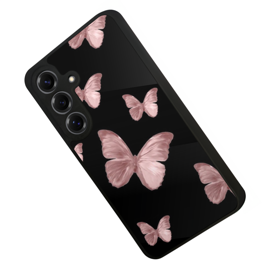 Samsung Galaxy S25 Uyumlu Kelebek Tasarımlı Glossy Premium Kılıf