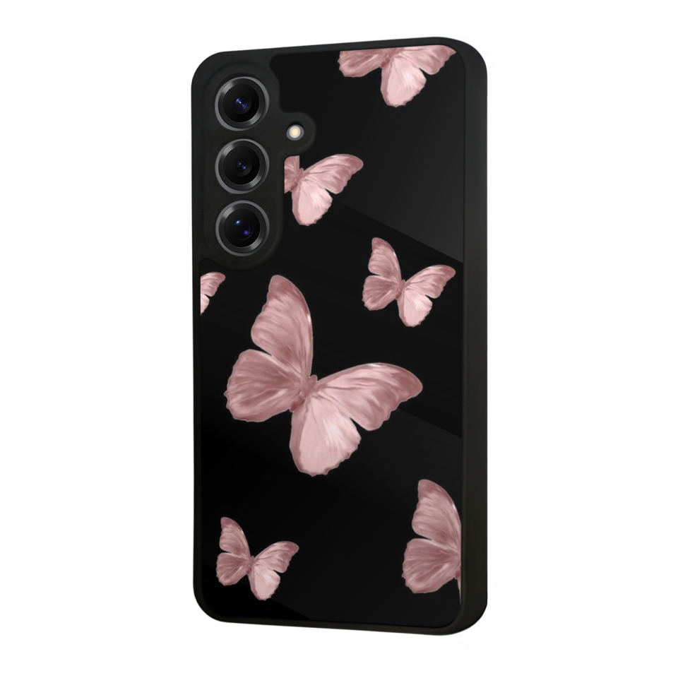 Samsung Galaxy S25 Uyumlu Kelebek Tasarımlı Glossy Premium Kılıf