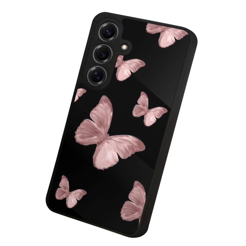 Samsung Galaxy S25 Uyumlu Kelebek Tasarımlı Glossy Premium Kılıf