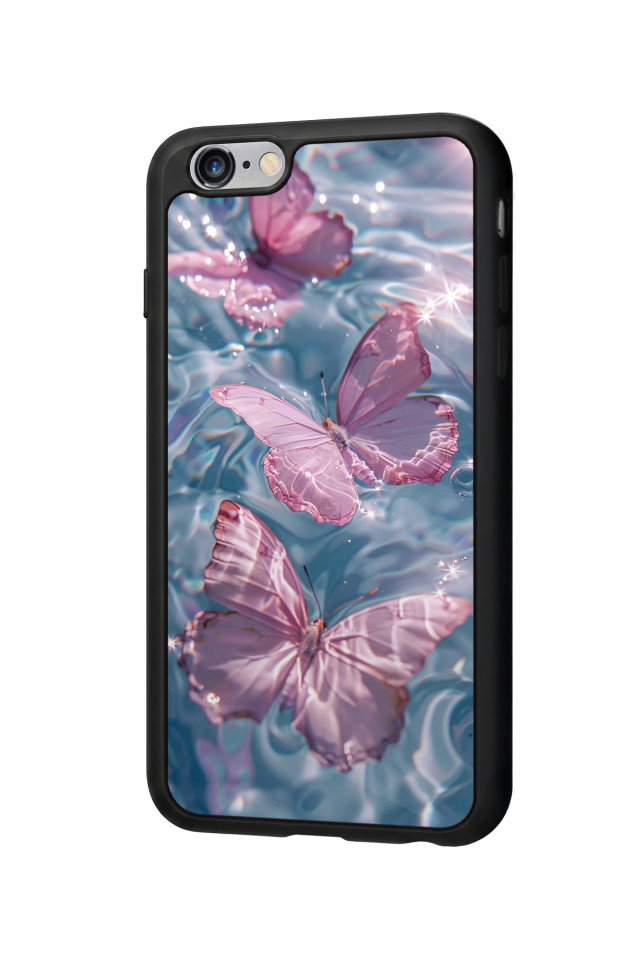 iPhone 6s Plus Uyumlu Kelebek Tasarımlı Glossy Premium Kılıf