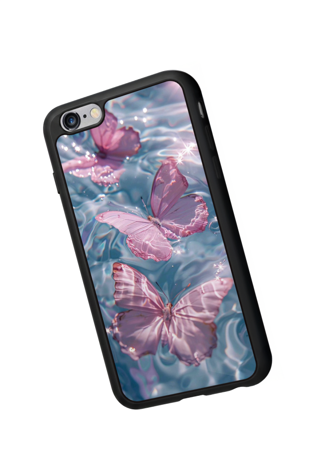 iPhone 6s Plus Uyumlu Kelebek Tasarımlı Glossy Premium Kılıf