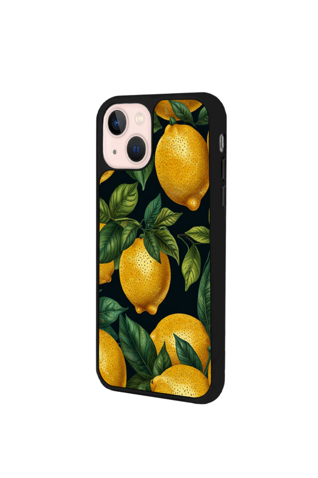 iPhone 15 Uyumlu Limon Tasarımlı Glossy Premium Kılıf