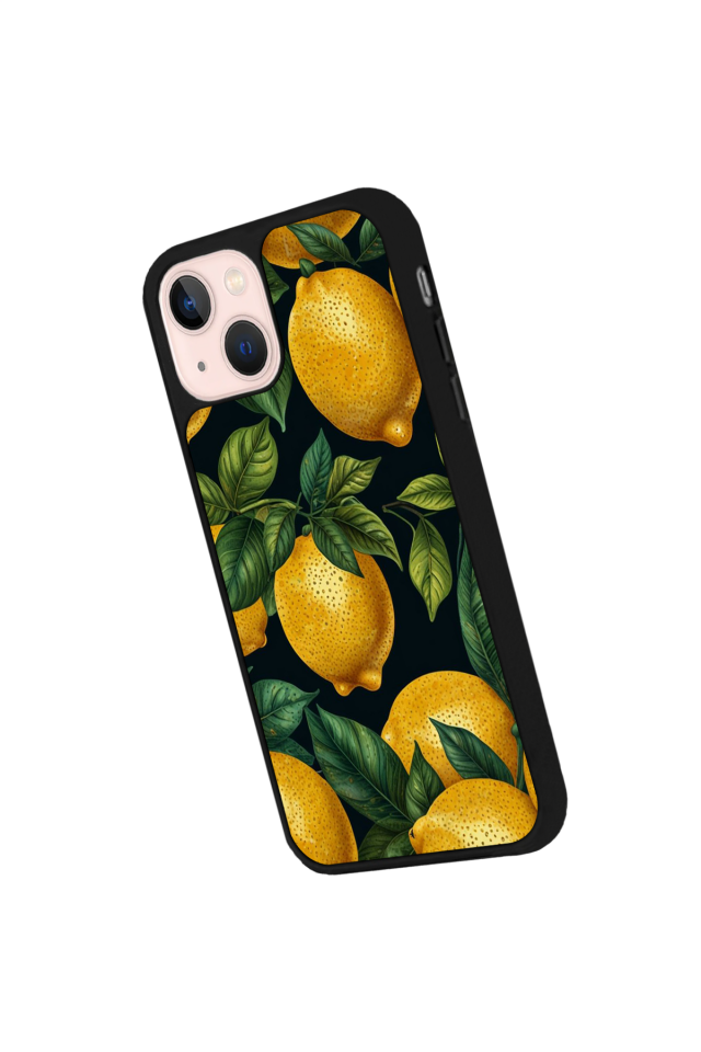 iPhone 15 Uyumlu Limon Tasarımlı Glossy Premium Kılıf