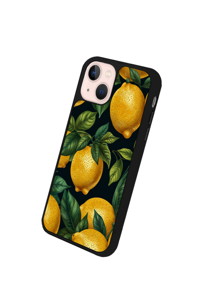 iPhone 15 Uyumlu Limon Tasarımlı Glossy Premium Kılıf