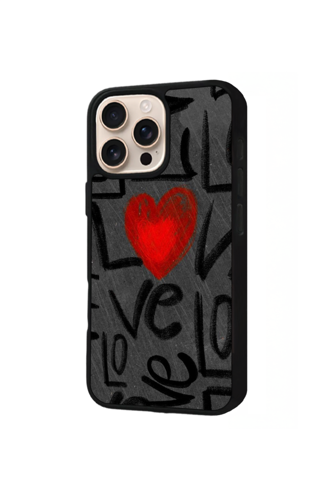 iPhone 14 Pro Uyumlu Love Tasarımlı Glossy Premium Kılıf