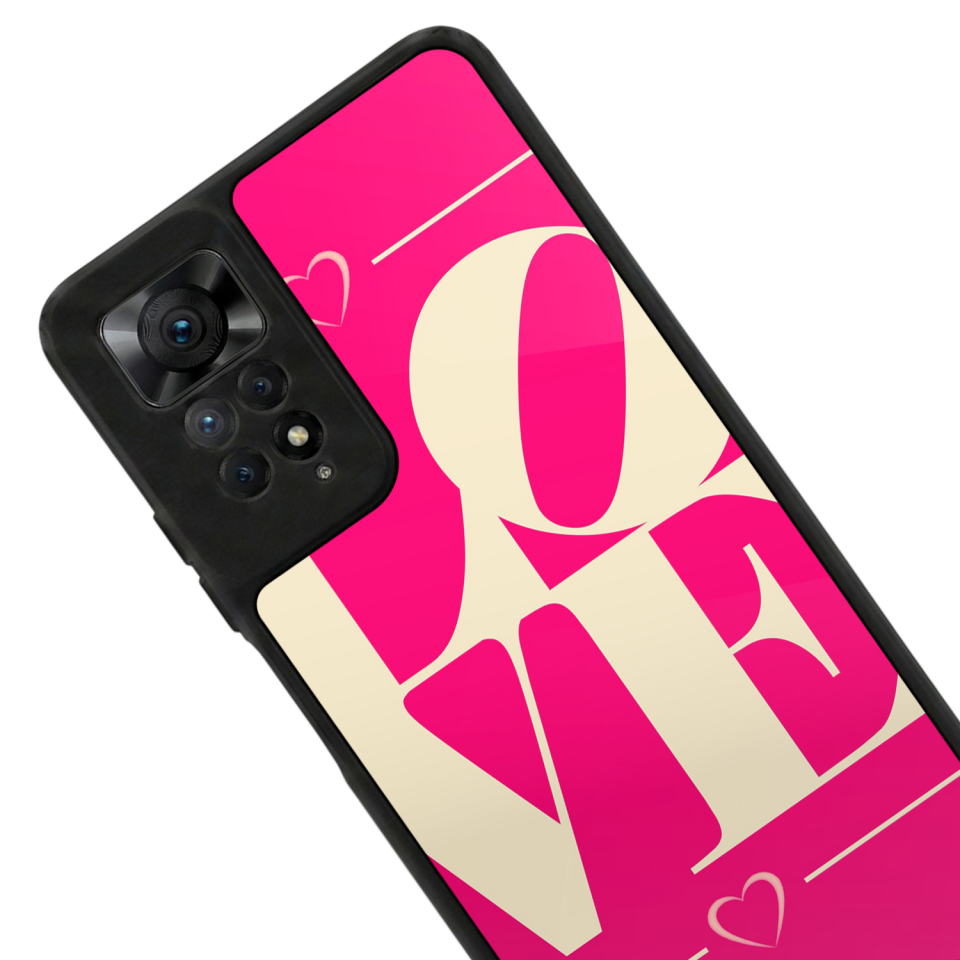 Xiaomi Redmi Note 12 Pro Uyumlu Love Tasarımlı Glossy Premium Kılıf