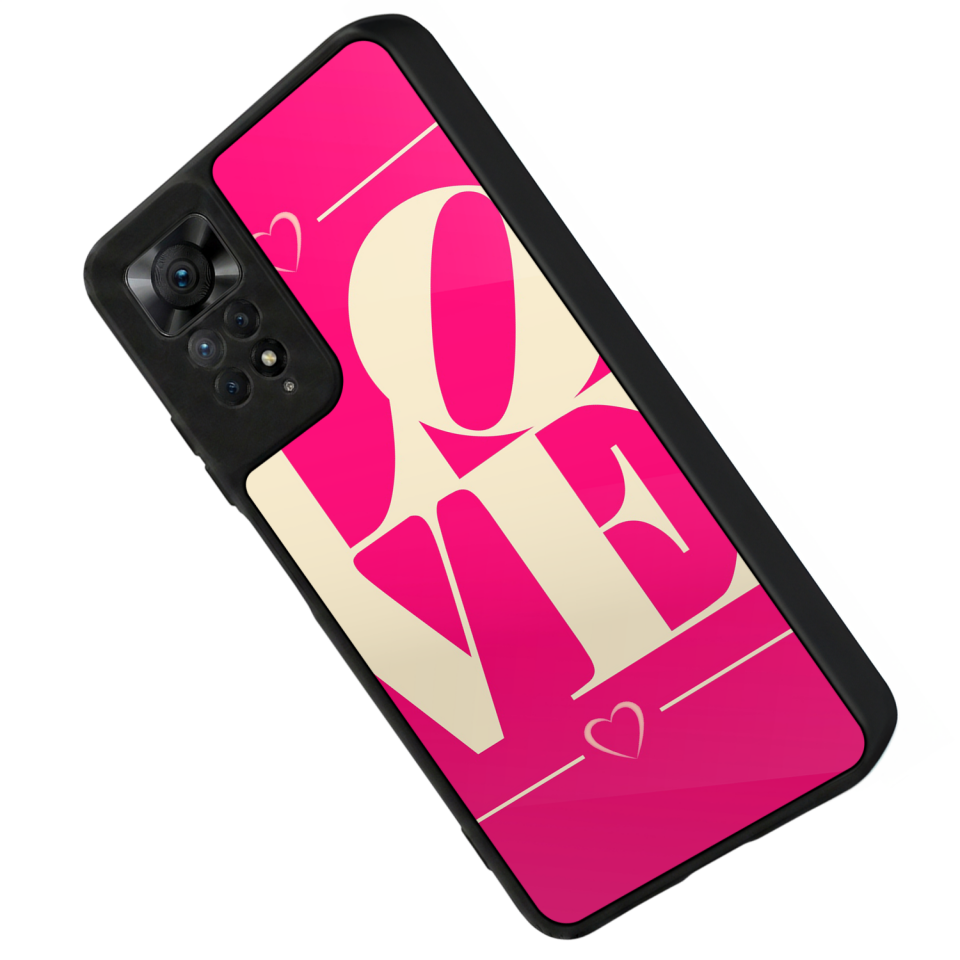 Xiaomi Redmi Note 12 Pro Uyumlu Love Tasarımlı Glossy Premium Kılıf