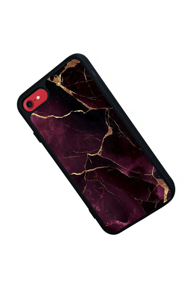 iPhone 7 Uyumlu Mermer Marble Tasarımlı Glossy Premium Kılıf