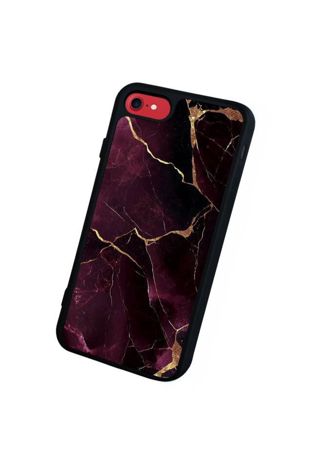 iPhone 7 Uyumlu Mermer Marble Tasarımlı Glossy Premium Kılıf