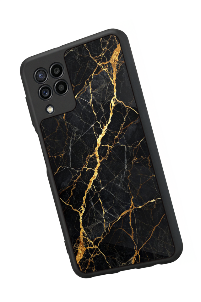 Samsung Galaxy M32 Uyumlu Mermer Marble Tasarımlı Glossy Premium Kılıf
