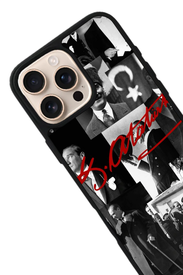iPhone 14 Pro Uyumlu Mustafa Kemal Ataturk Tasarımlı Glossy Premium Kılıf