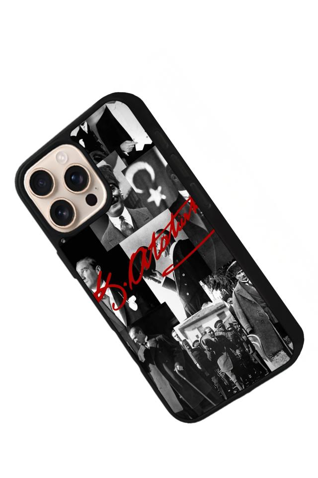 iPhone 14 Pro Uyumlu Mustafa Kemal Ataturk Tasarımlı Glossy Premium Kılıf