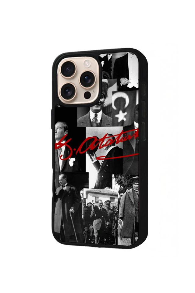 iPhone 14 Pro Uyumlu Mustafa Kemal Ataturk Tasarımlı Glossy Premium Kılıf