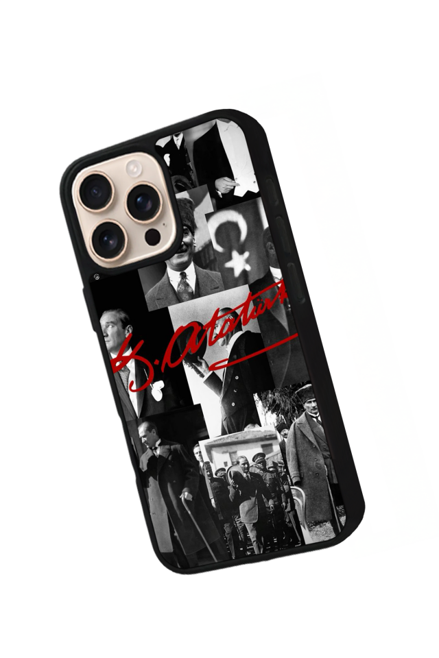 iPhone 14 Pro Uyumlu Mustafa Kemal Ataturk Tasarımlı Glossy Premium Kılıf