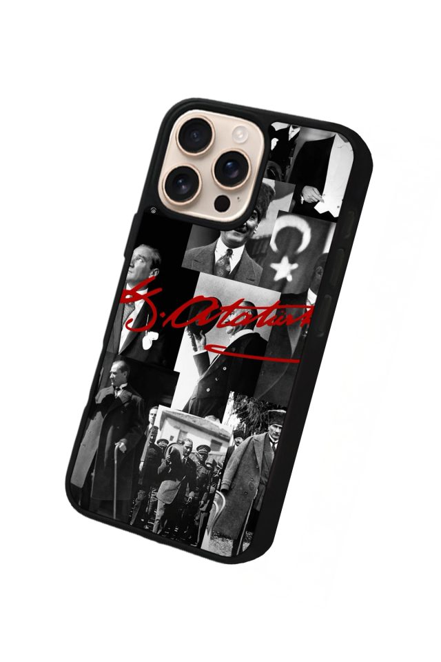iPhone 14 Pro Uyumlu Mustafa Kemal Ataturk Tasarımlı Glossy Premium Kılıf