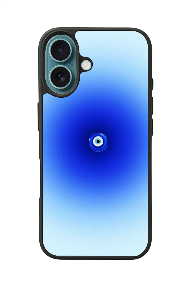 iPhone 16 Plus Uyumlu Nazar Tasarımlı Glossy Premium Kılıf