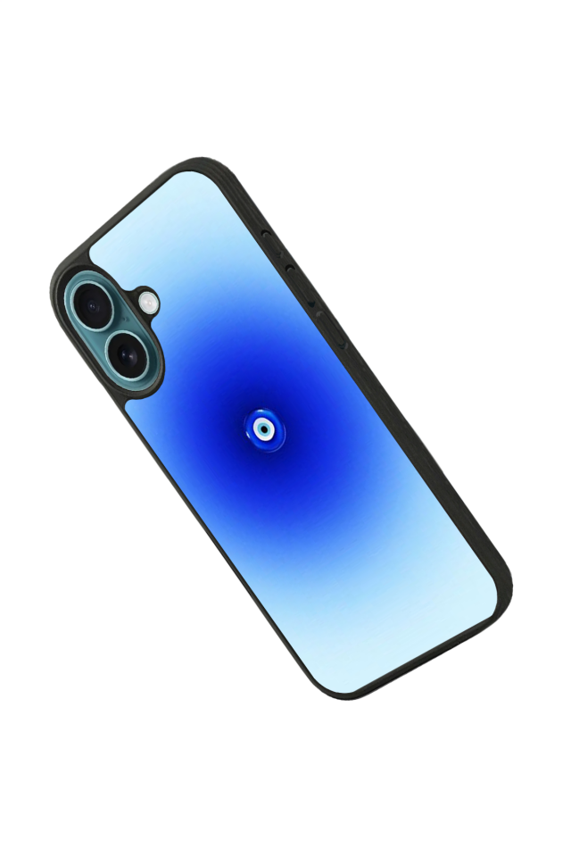 iPhone 16 Plus Uyumlu Nazar Tasarımlı Glossy Premium Kılıf