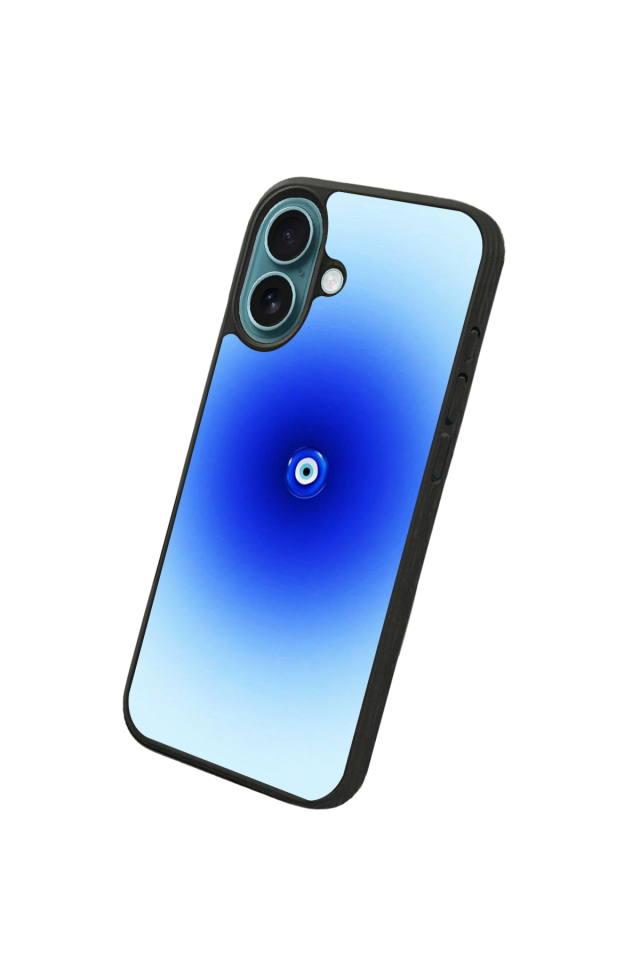 iPhone 16 Plus Uyumlu Nazar Tasarımlı Glossy Premium Kılıf