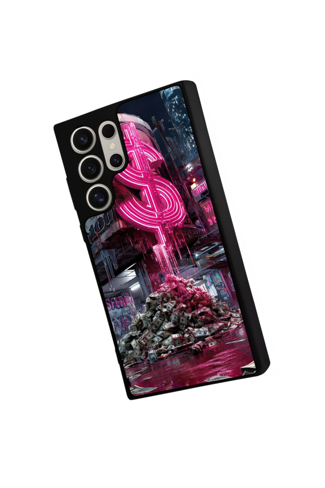 Samsung Galaxy S23 Ultra Uyumlu Para Tasarımlı Glossy Premium Kılıf
