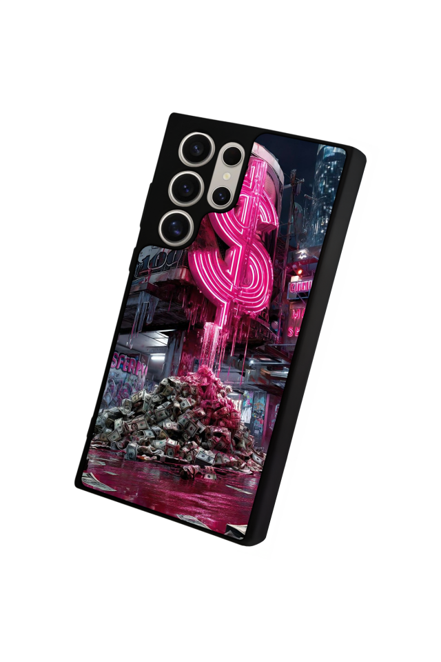 Samsung Galaxy S23 Ultra Uyumlu Para Tasarımlı Glossy Premium Kılıf