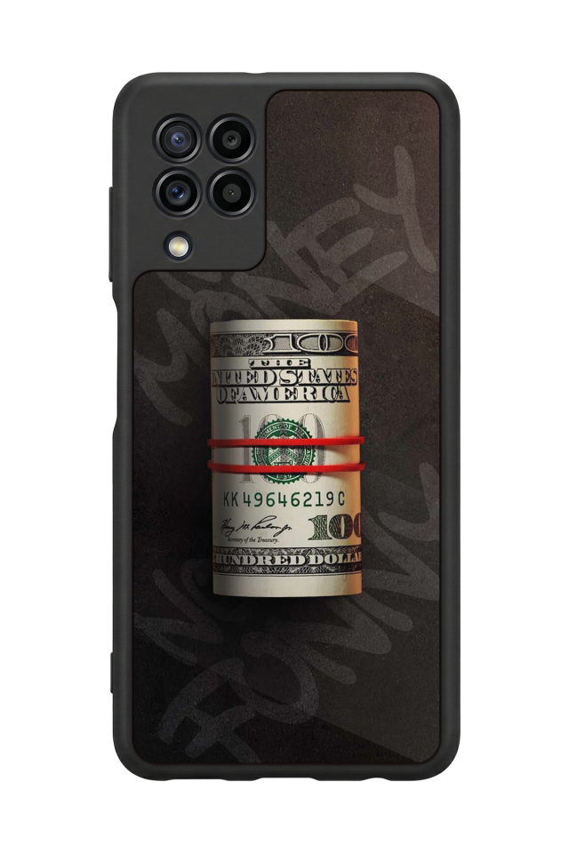 Samsung Galaxy M22 Uyumlu Para Tasarımlı Glossy Premium Kılıf
