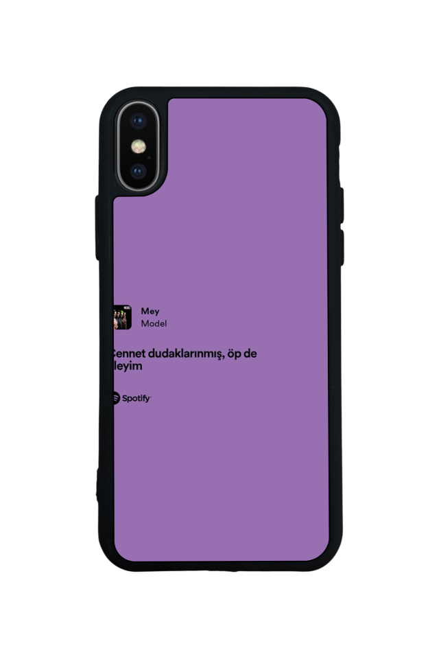 iPhone XS Max Uyumlu Sarki Sozleri Tasarımlı Glossy Premium Kılıf