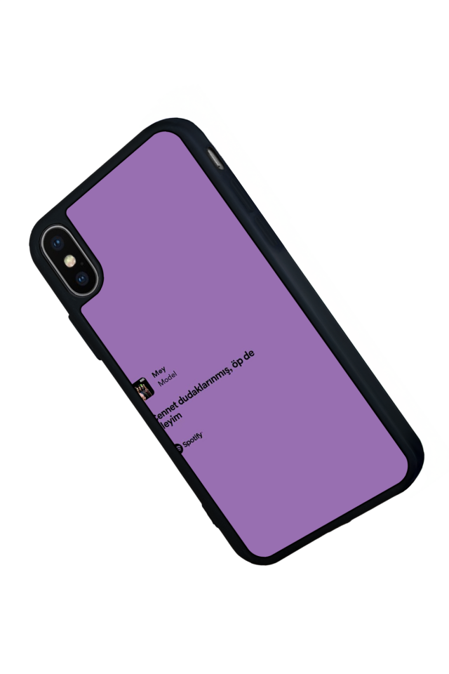iPhone XS Max Uyumlu Sarki Sozleri Tasarımlı Glossy Premium Kılıf