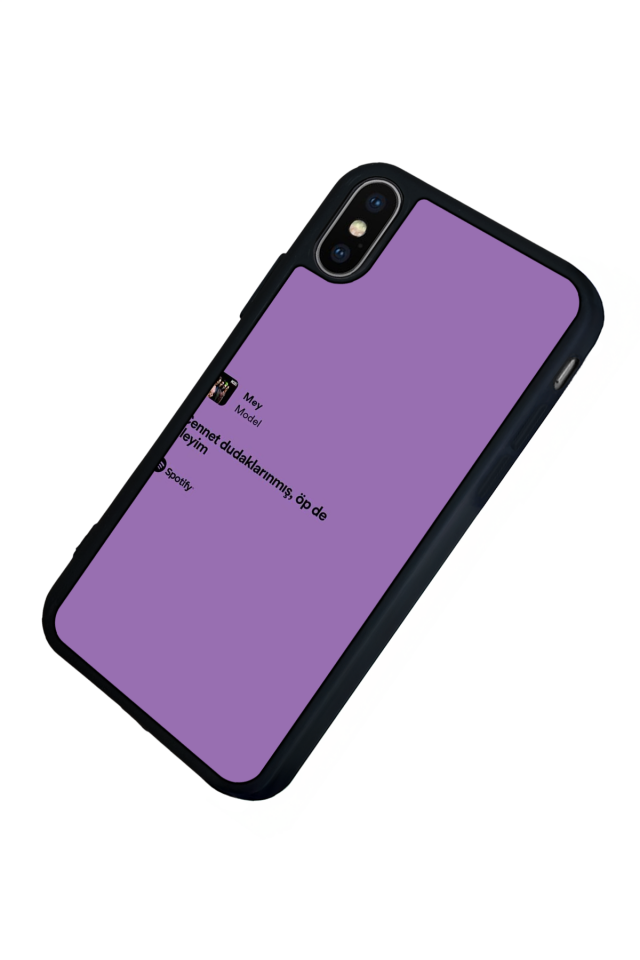 iPhone XS Max Uyumlu Sarki Sozleri Tasarımlı Glossy Premium Kılıf
