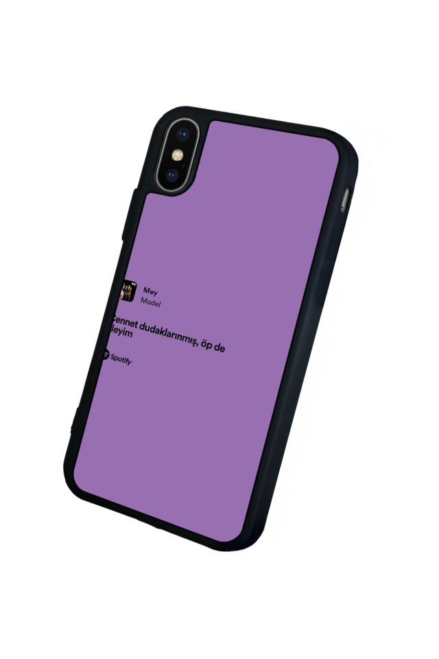 iPhone XS Max Uyumlu Sarki Sozleri Tasarımlı Glossy Premium Kılıf