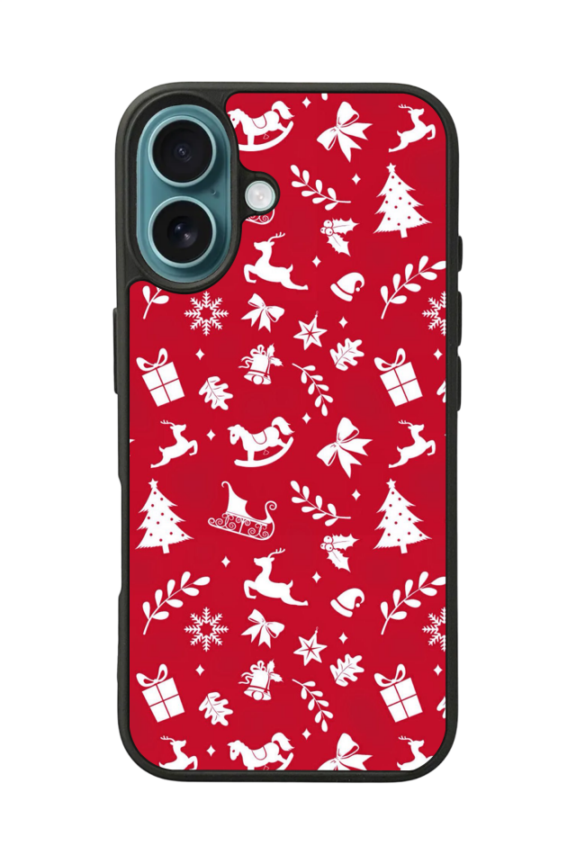 iPhone 16 Uyumlu Yilbasi Christmas Tasarımlı Glossy Premium Kılıf