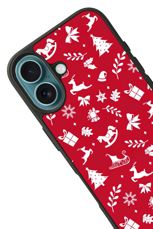 iPhone 16 Uyumlu Yilbasi Christmas Tasarımlı Glossy Premium Kılıf